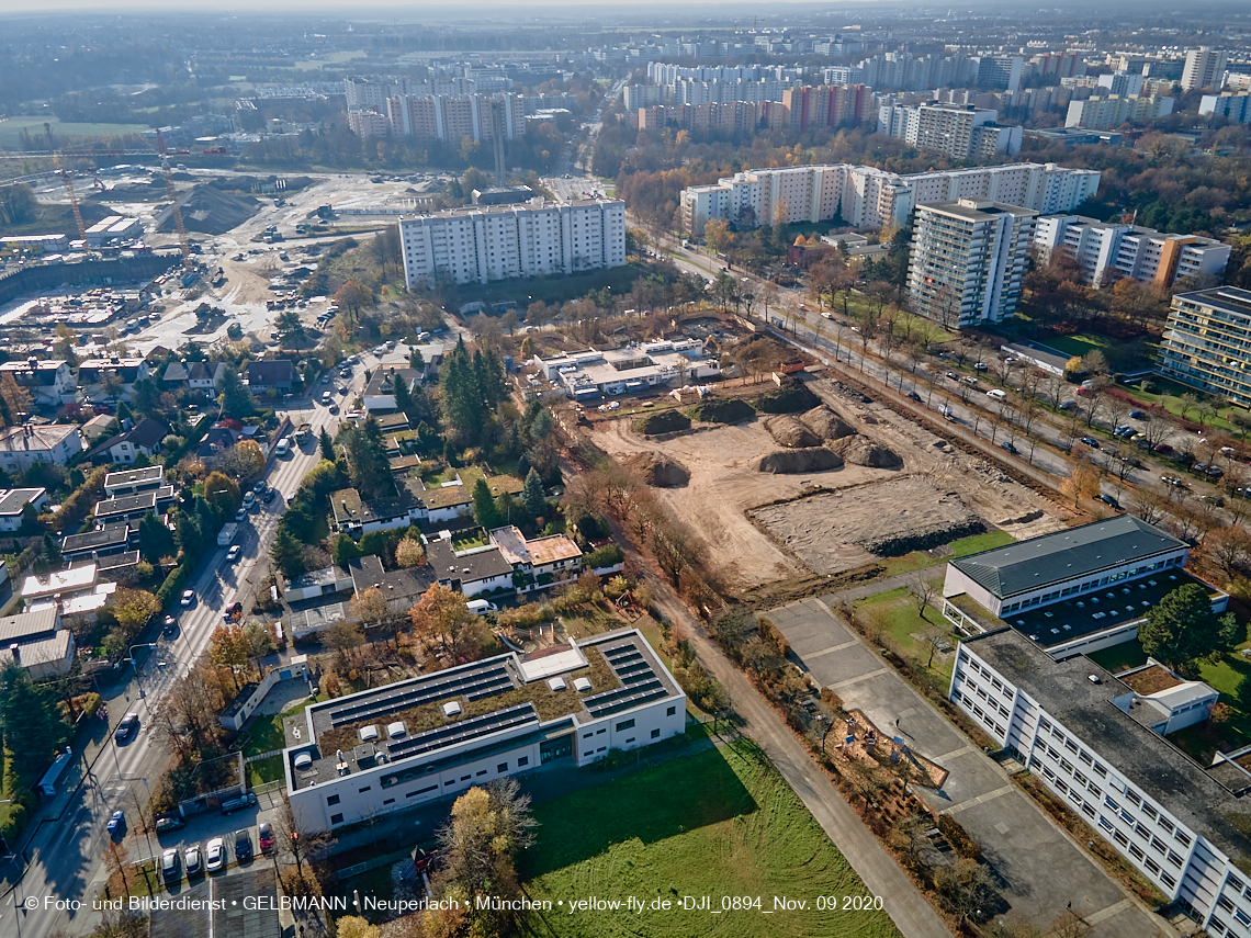09.11.2020 - Baustelle Grundschule am Karl-Marx-Ring in Neuperlach